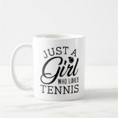 Nur ein Mädchen, das Tennis Liebe Kaffeetasse (Links)