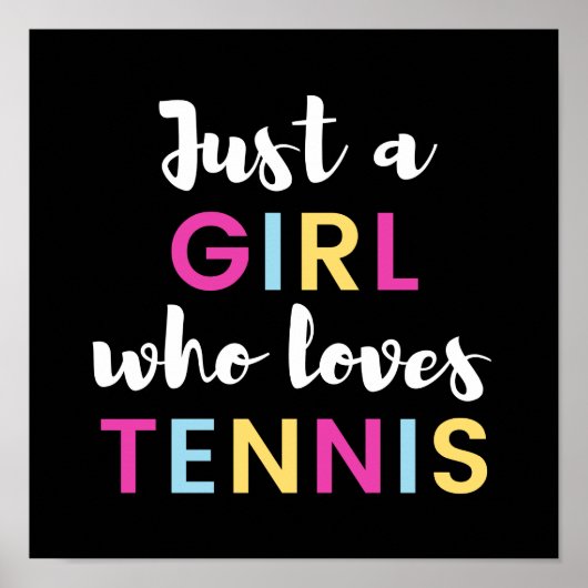 Nur ein Mädchen, das Tennis Liebe Poster (Vorne)