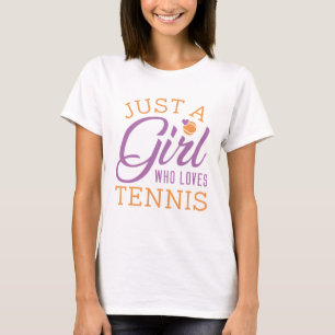 Nur ein Mädchen, das Tennis Liebe T-Shirt