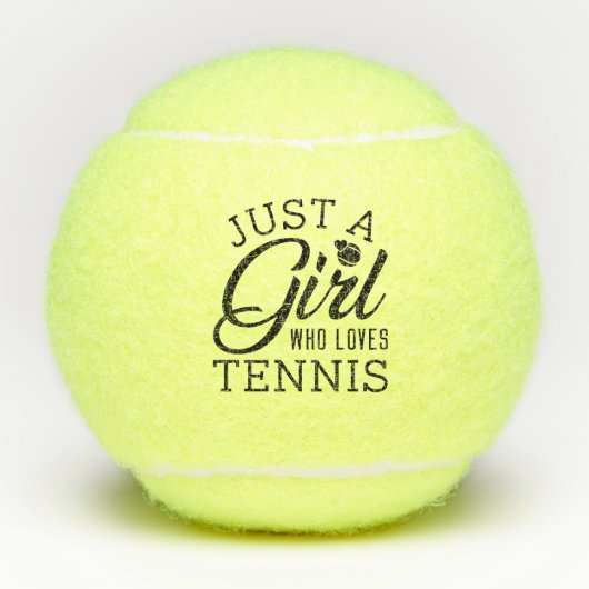 Nur ein Mädchen, das Tennis Liebe Tennisbälle (Vorderseite)