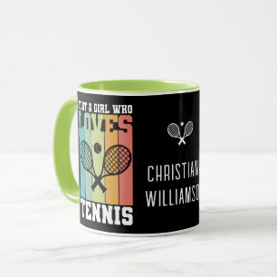 Nur ein Mädchen, das Tennis Lieben   Personalisier Tasse