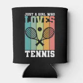 Nur ein Mädchen, das Tennis Lieben | Tennis Player Dosenkühler (Rückseite)