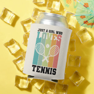 Nur ein Mädchen, das Tennis Lieben Tennis Player Dosenkühler