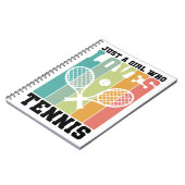 Nur ein Mädchen, das Tennis Lieben | Tennis Player Notizblock (Linke Seite)