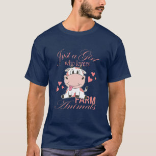 Nur ein Mädchen, das Tiere Liebe - Funny Farm und T-Shirt
