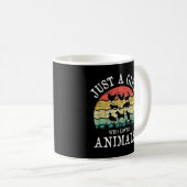 Nur ein Mädchen, das Tiere Liebe Kaffeetasse (VorderseiteRechts)