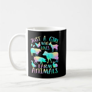 Nur ein Mädchen, das Tiere züchtet, Kühe Schweine Kaffeetasse