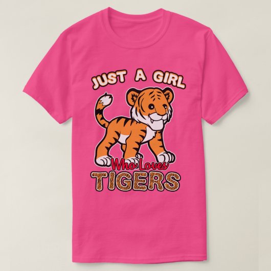 Nur ein Mädchen, das Tiger Liebe T-Shirt (Design vorne)