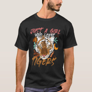 Nur ein Mädchen, das Tiger Lieben Tiger T-Shirt