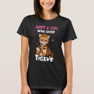 Nur ein Mädchen das Tiger liebt I Tigerkatze I Tig T-Shirt