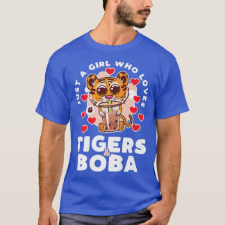 Nur ein Mädchen, das Tiger und Boba Tea Tiger und T-Shirt