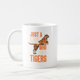 Nur ein Mädchen, das Tigers Tiger Safari Lieben. p Kaffeetasse