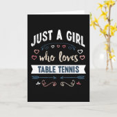 Nur ein Mädchen, das Tischtennis Lieben Funny Gift Karte (Gelbe Blume)