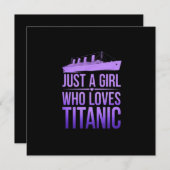 Nur ein Mädchen, das Titanic Perfect für Titanic L Einladung (Vorne/Hinten)