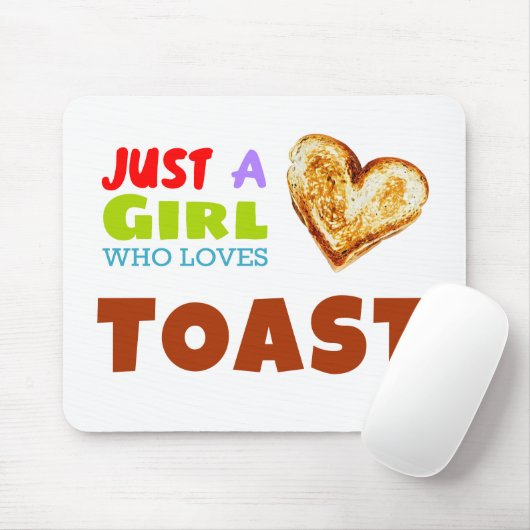 Nur ein Mädchen, das Toast Lieben Mousepad (Mit Mouse)