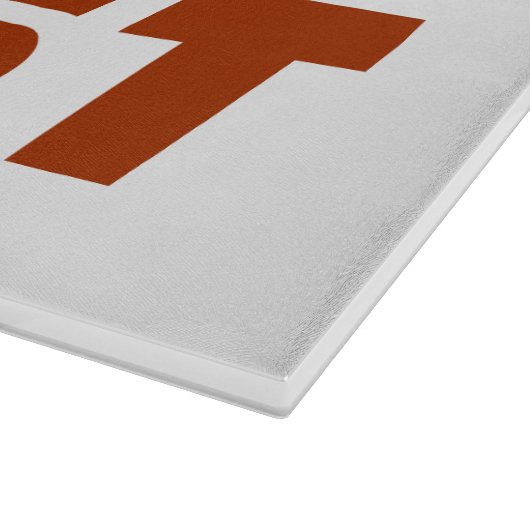 Nur ein Mädchen, das Toast Lieben Schneidebrett (Ecke)