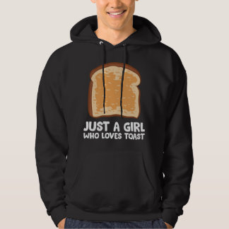 Nur ein Mädchen das Toast liebt Hoodie