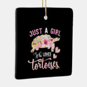 Nur ein Mädchen, das Tortoise Lieben Keramikornament (Rechts)