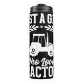 Nur ein Mädchen, das Traktoren Liebe Thermosbecher (Vorderseite)