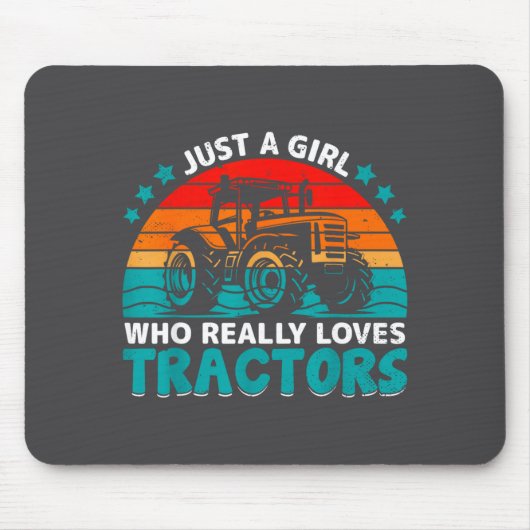 Nur ein Mädchen, das Traktoren wirklich liebt, Spa Mousepad (Vorne)