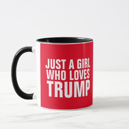 NUR EIN MÄDCHEN, DAS TRUMP-KAFFEE-TASSE LIEBE TASSE (Links)