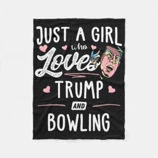 Nur ein Mädchen, das Trump und Bowling liebt Gesch Fleecedecke
