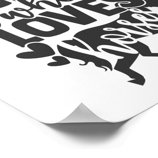 Nur ein Mädchen, das Typografie Liebe Poster (Ecke)