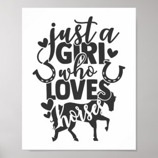 Nur ein Mädchen, das Typografie Liebe Poster