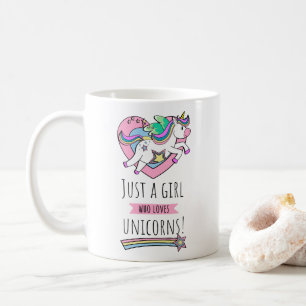 Nur ein Mädchen, das Unicorns Liebe! Kaffeetasse
