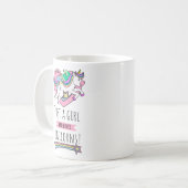 Nur ein Mädchen, das Unicorns Liebe! Kaffeetasse (Vorderseite Links)