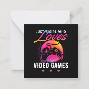 Nur ein Mädchen, das Videospiel Liebe Mitteilungskarte