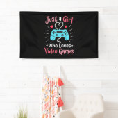 Nur ein Mädchen, das Videospiele Liebe Banner (Insitu)