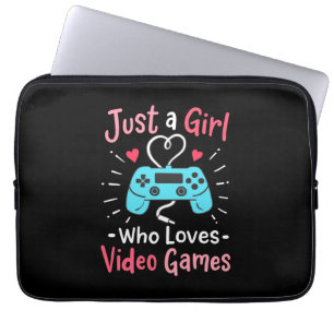Nur ein Mädchen, das Videospiele Liebe Laptopschutzhülle