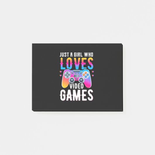 Nur ein Mädchen, das Videospiele Liebe Post-it Klebezettel (Vorderseite)