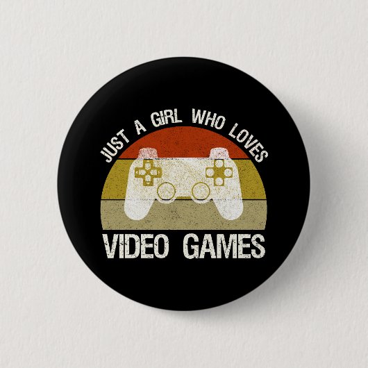 Nur ein Mädchen, das Videospiele liebt Button (Vorderseite)