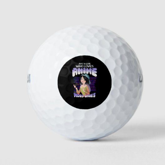 nur ein Mädchen, das Videospiele und Animationen L Golfball (Vorderseite)