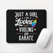 Nur ein Mädchen, das Violinen und Karate-Geschenke Mousepad (Mit Mouse)