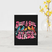 Nur ein Mädchen, das Vögel Liebe Funny Birds Lover Karte (Gelbe Blume)