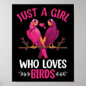 Nur ein Mädchen, das Vögel Liebe Poster (Vorne)