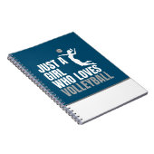 Nur ein Mädchen, das Volleyball Liebe Athlete Notizblock (Rechte Seite)