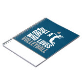 Nur ein Mädchen, das Volleyball Liebe Athlete Notizblock (Linke Seite)