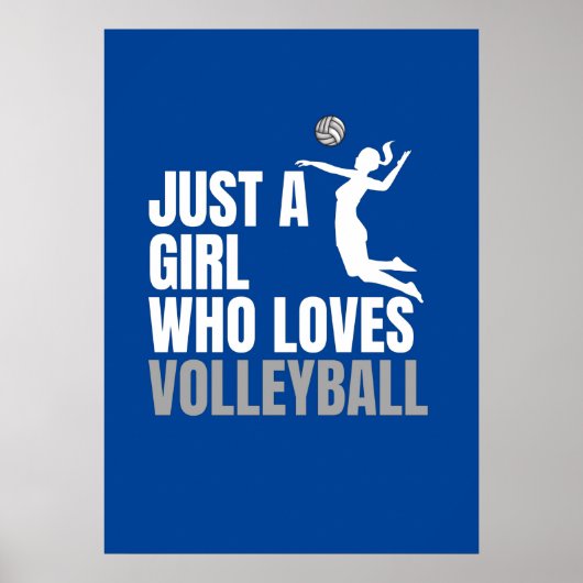 Nur ein Mädchen, das Volleyball Liebe Athlete Poster (Vorne)