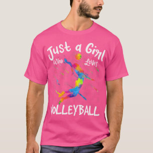 Nur ein Mädchen, das Volleyball Liebe Funny T-Shirt