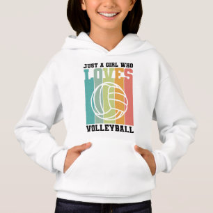 Nur ein Mädchen, das Volleyball Liebe Hoodie