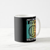 Nur ein Mädchen, das Volleyball Liebe Kaffeetasse (VorderseiteRechts)