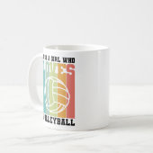 Nur ein Mädchen, das Volleyball Liebe Kaffeetasse (Vorderseite Links)
