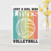 Nur ein Mädchen, das Volleyball Liebe Karte (Gelbe Blume)