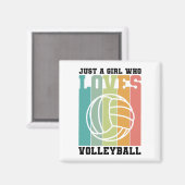 Nur ein Mädchen, das Volleyball Liebe Magnet (Vorderseite/Rückseite)