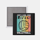 Nur ein Mädchen, das Volleyball Liebe Magnet (Vorderseite/Rückseite)
