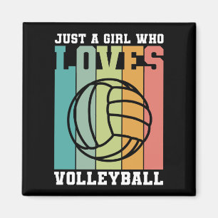 Nur ein Mädchen, das Volleyball Liebe Magnet